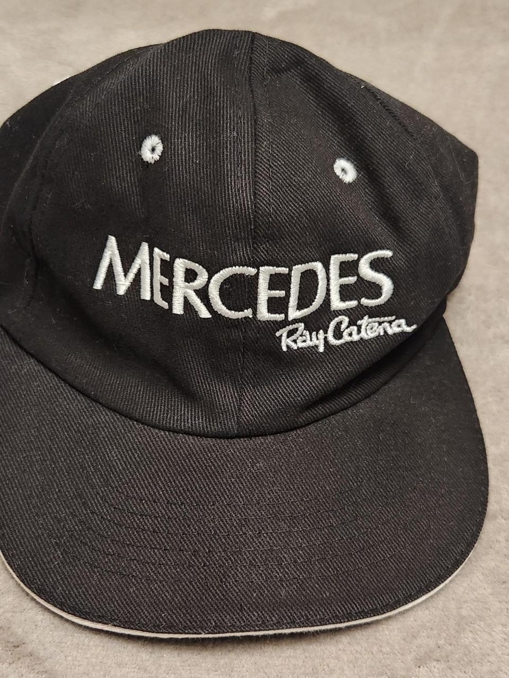 Black Baseball Cap with Embroidered American Flag